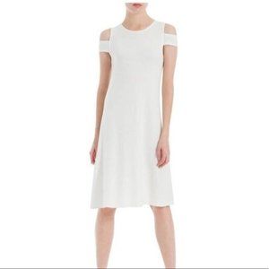 Max Studio Cold Shoulder Keyhole Mini Dress White NWT Size Small